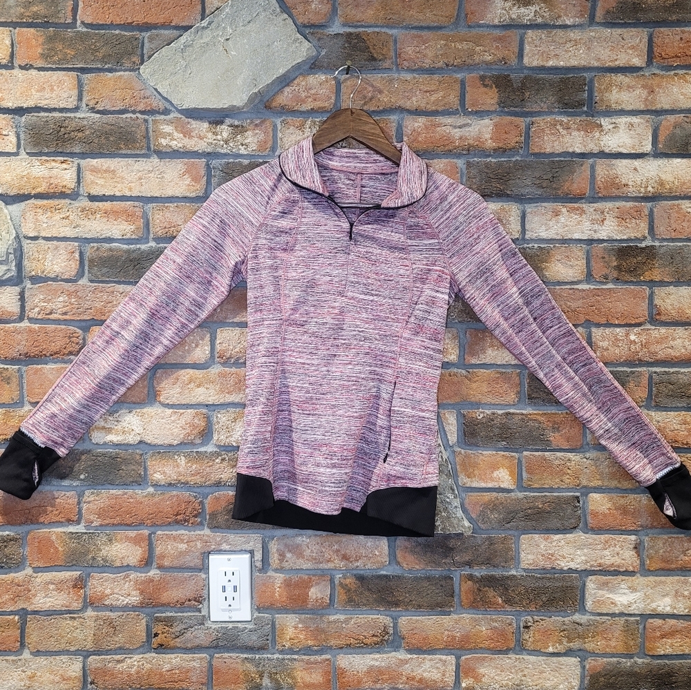 Lululemon Runderful 1/2 Zip Space Dye CampBerry Rumble